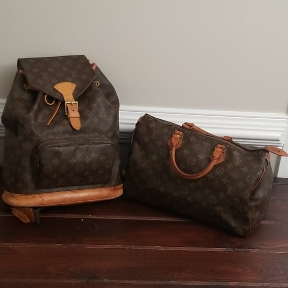 Louis Vuitton Handbags - Sold Louis Vuitton GM Montsouris Speedy 35 Set
